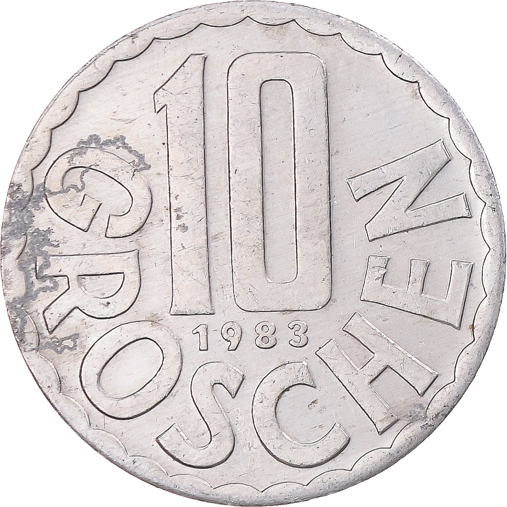 Moneta, Austria, 10 Groschen, 1983, Vienna, BB+, Alluminio, KM:2878