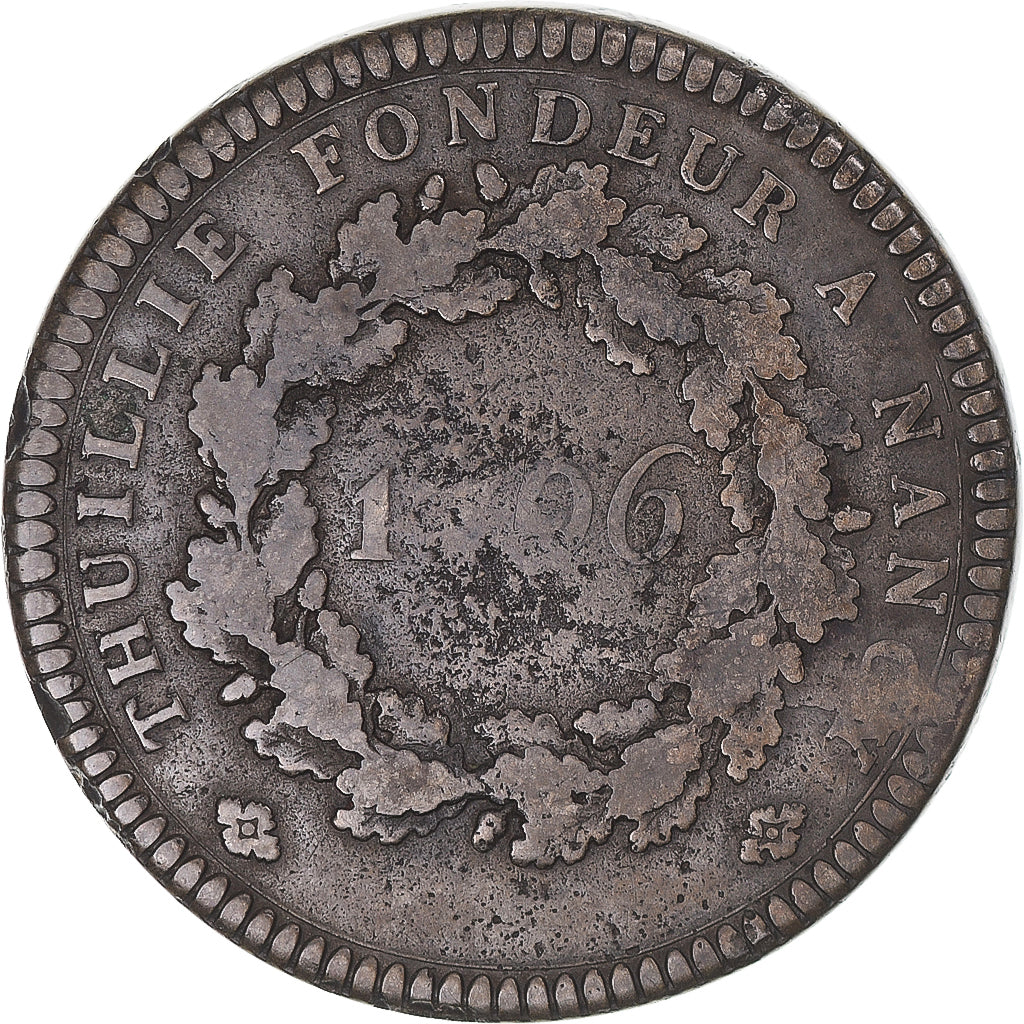 Münze, Frankreich, Essai de Thuillié au module du décime, 1796, Nancy, S+