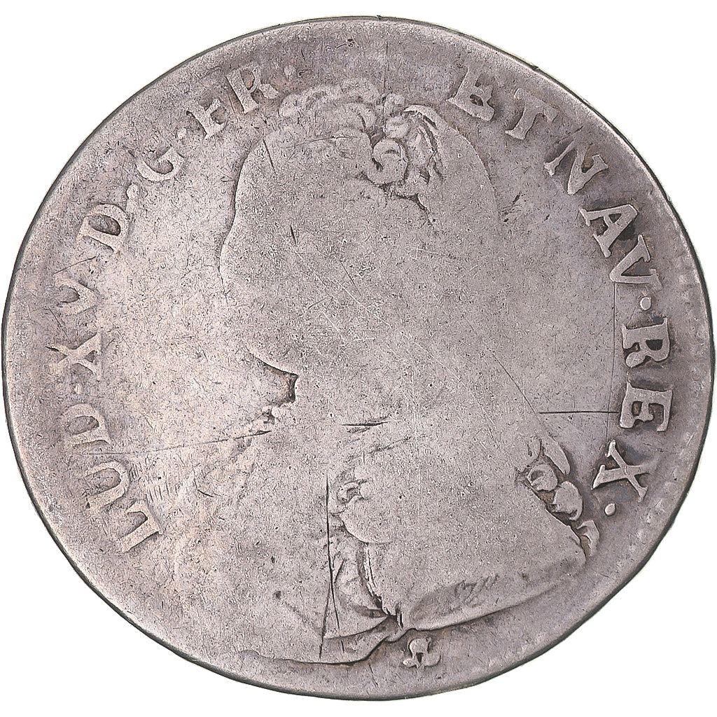 Munten, Frankrijk, Louis XV, 1/2 Ecu aux branches d'olivier, 1733, Troyes, ZG+