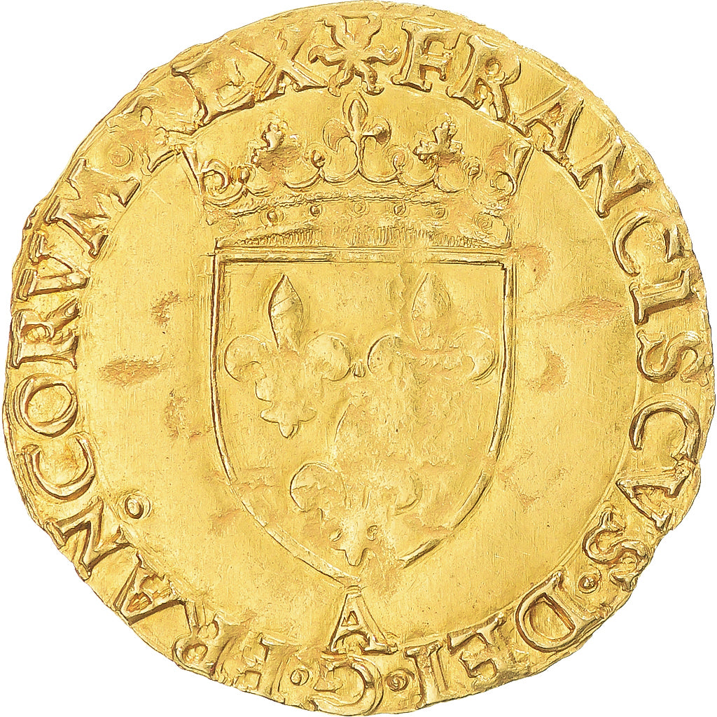 France, François Ier, Écu d'or au soleil, 1540-1547, Paris, 12th type, Gold