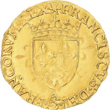 France, François Ier, Écu d'or au soleil, 1540-1547, Paris, 12th type, Gold