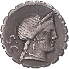 Coin, Naevia, Denarius Serratus, 79 BC, Rome, VF(30-35), Silver, Crawford:382/1b