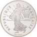 Moneda, Francia, Semeuse, 5 Francs, 2001, Paris, BE, tranche relief, FDC, Plata