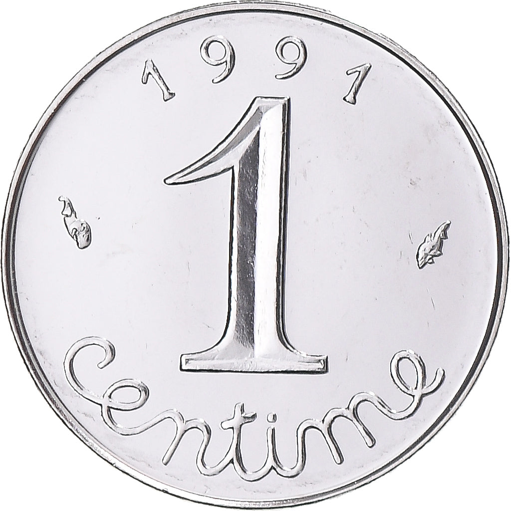 Moneta, Francia, Épi, Centime, 1991, Monnaie de Paris, BU, FDC, Acciaio