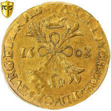Pays-Bas espagnols, Albert & Isabelle, 2 Albertins, 1603, Anvers, Or, SUP