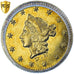 USA, Half Dollar, Coronet Head, 1853, Philadelphia, California Fractional Gold