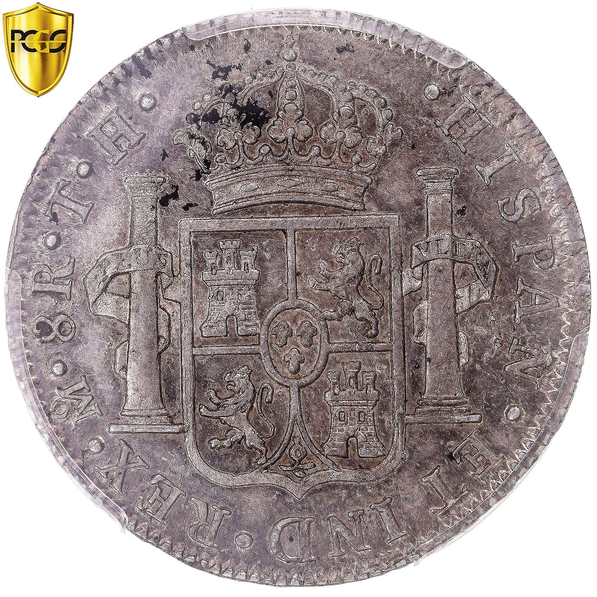 Moneta, Messico, Charles IV, 8 Reales, 1807, Mexico City, PCGS, AU58, SPL-