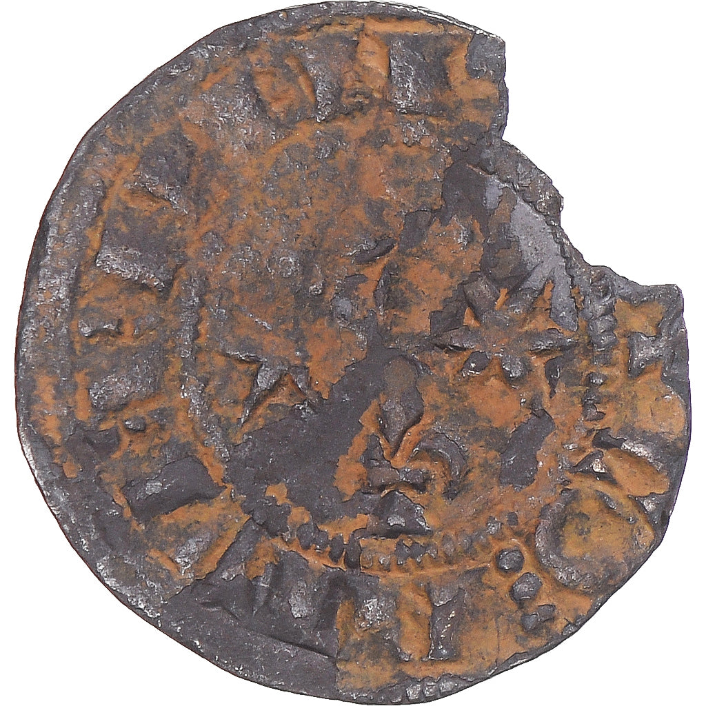 Moneda, Francia, Nivernais, Jean Tristan, Denier, 1265-1270, Nevers, BC+