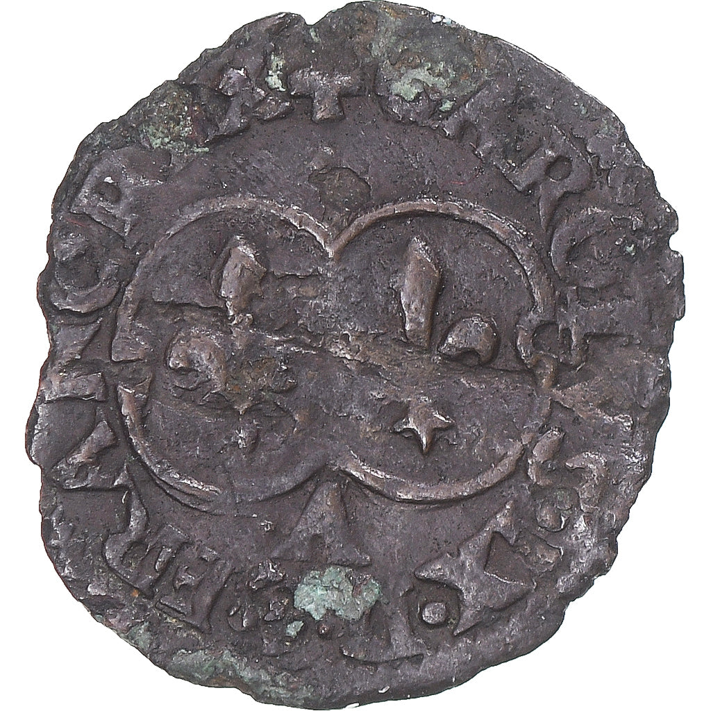 Monnaie, France, Charles IX, Denier tournois à la croisette, 1562, Paris, TB+
