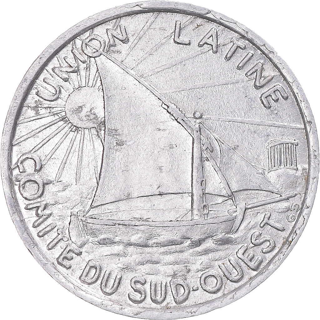Munten, Frankrijk, Département de la Garonne, 10 Centimes, 1922-1927, ZF