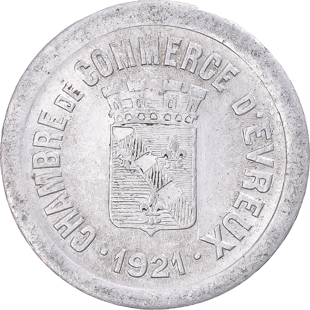 Monnaie, France, Chambre de commerce d'Eure et Loir, 5 Centimes, 1921, TTB+
