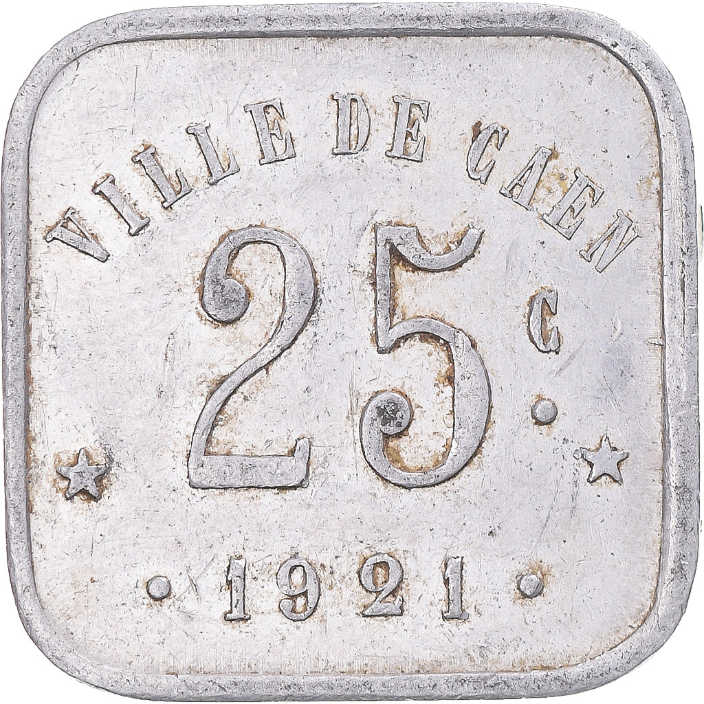 Moneta, Francia, Union commerciale et industrielle de Caen, 25 Centimes, 1921