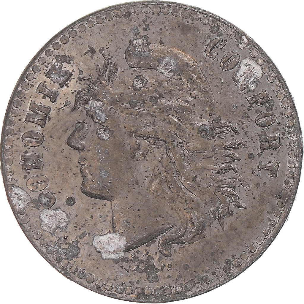 Francia, Advertising Token, Talons tournants, WOOD MILNE, MB+, Brass covered