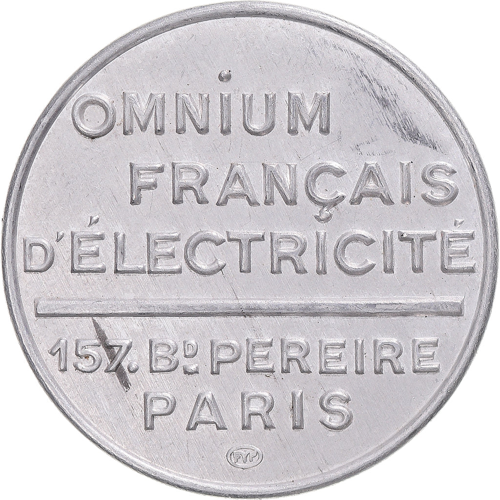 Coin, France, Omnium français d'électricité, 10 Centimes, Timbre-Monnaie