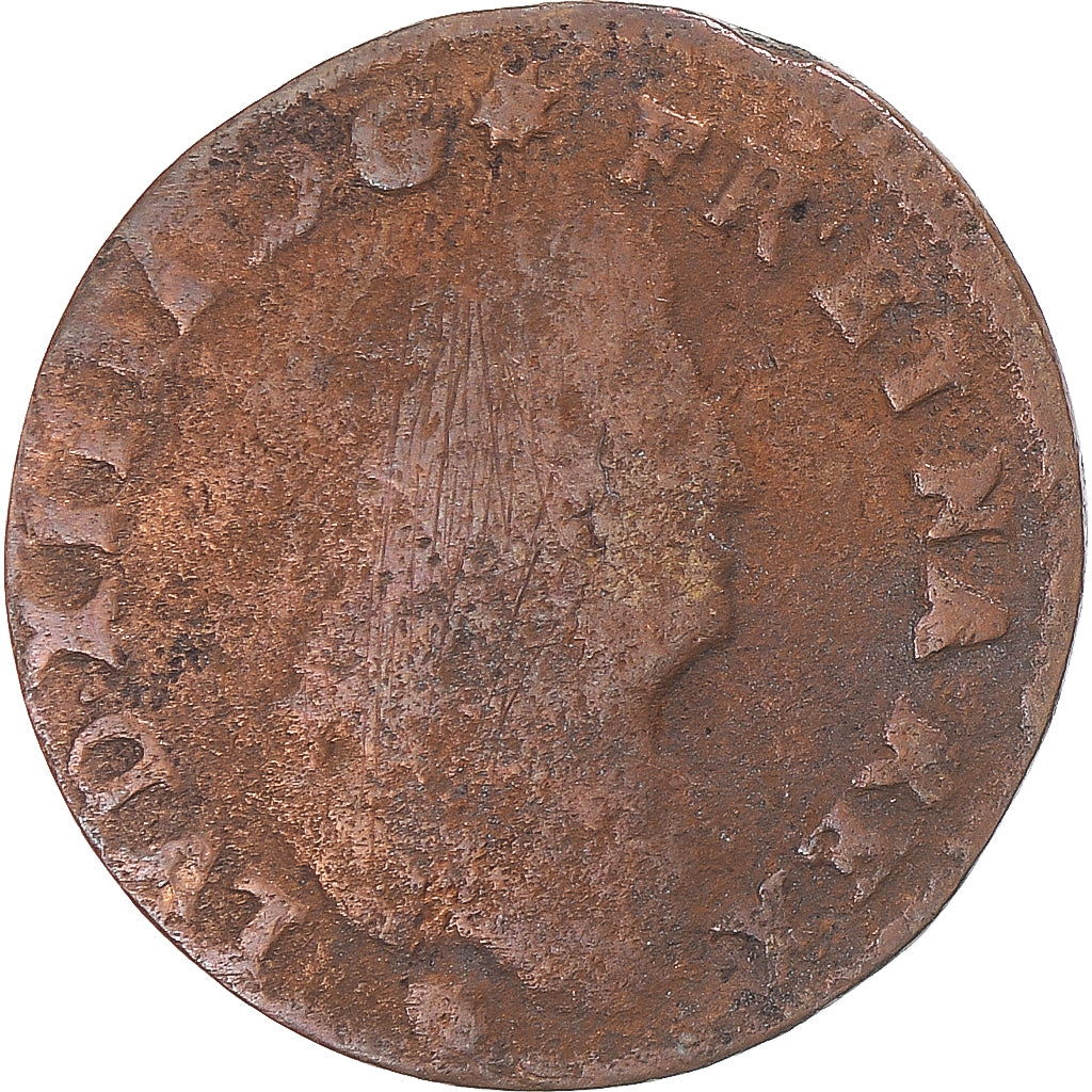 Coin, France, Louis XIV, 2 Deniers, 1708, Strasbourg, VF(20-25), Copper, KM:309