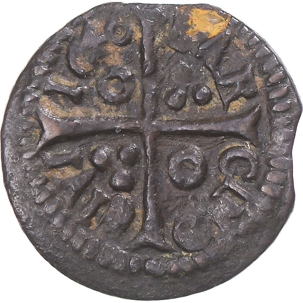 Coin, Spain, Catalonia, Louis XIV, Dinero, 1646, Barcelona, VF(20-25), Copper