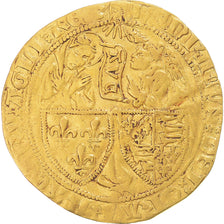 Francia, Henri VI, Salut d'or, 1423-1436, Dijon, Oro, MB+, Duplessy:443A
