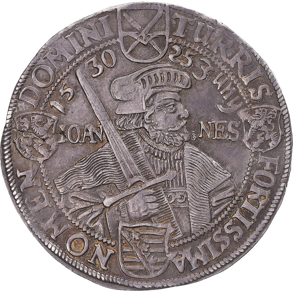 Electorate of Saxony, Johann Georg I, 1/2 Thaler, 1630, Dresden, Argento, BB+