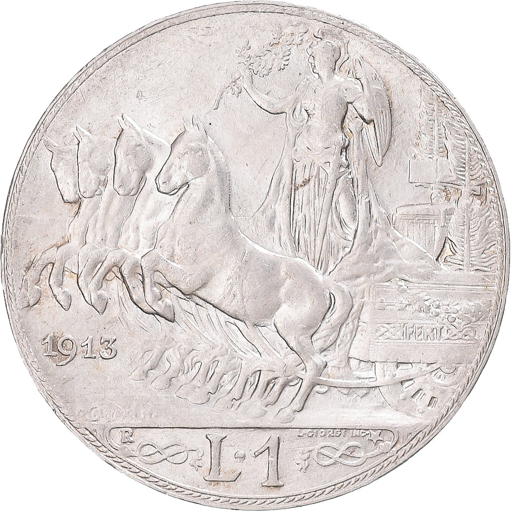 Moneta, Italia, Vittorio Emanuele III, Lira, 1913, Rome, SPL, Argento, KM:45
