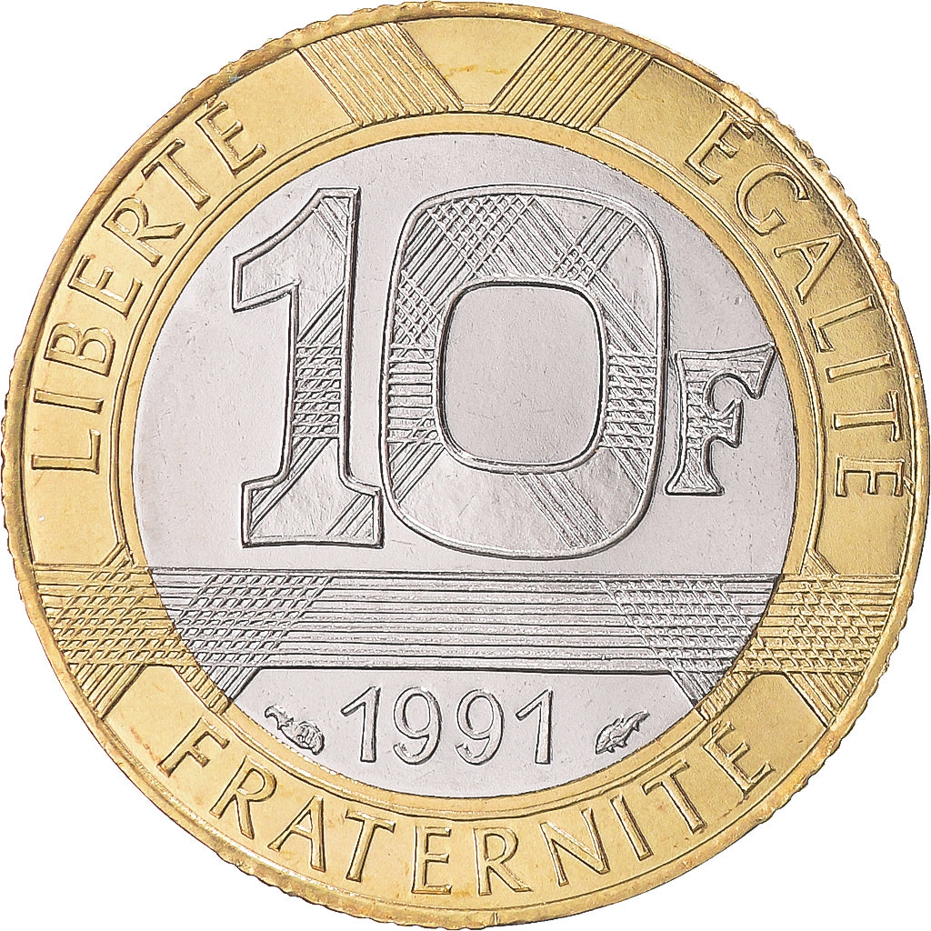 Moneta, Francia, Génie, 10 Francs, 1991, Monnaie de Paris, BU, FDC