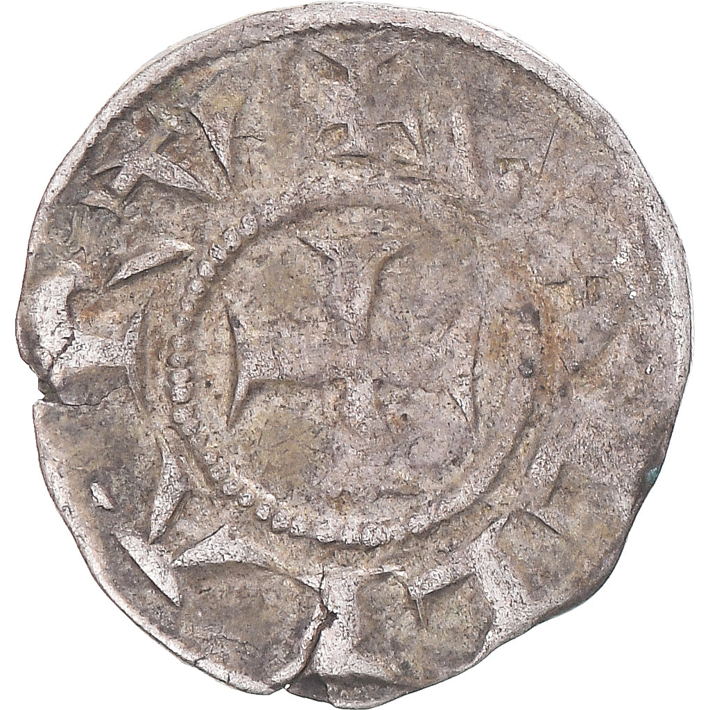 Moneda, Francia, Archevêché de Lyon, Obole, 1200-1260, Lyon, BC+, Vellón