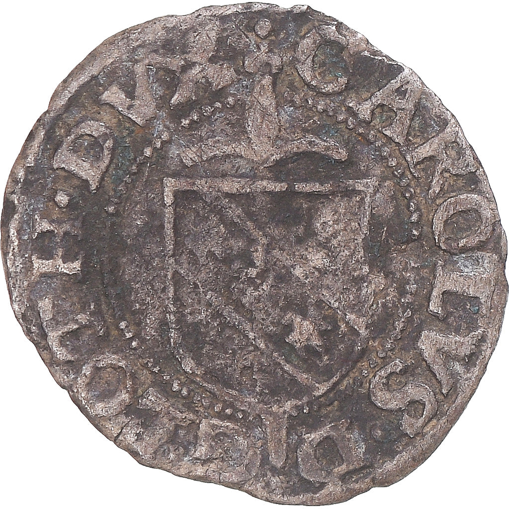 Munten, Frankrijk, Charles III, 1/2 sol carolus, 1575-1581, Nancy, FR+, Billon