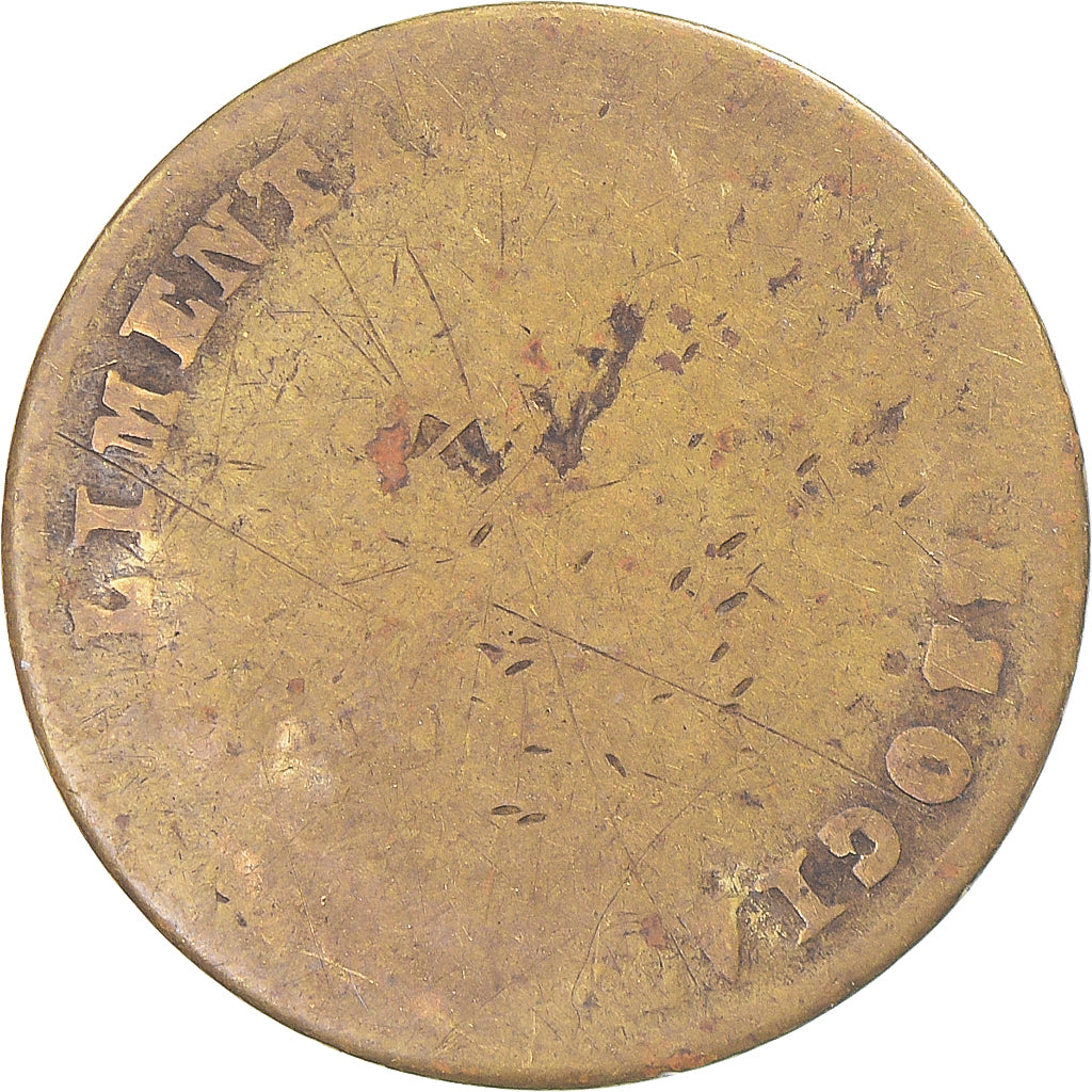 gettone, Francia, Ville de Grenoble, association alimentaire, Pain ?, 1850, B