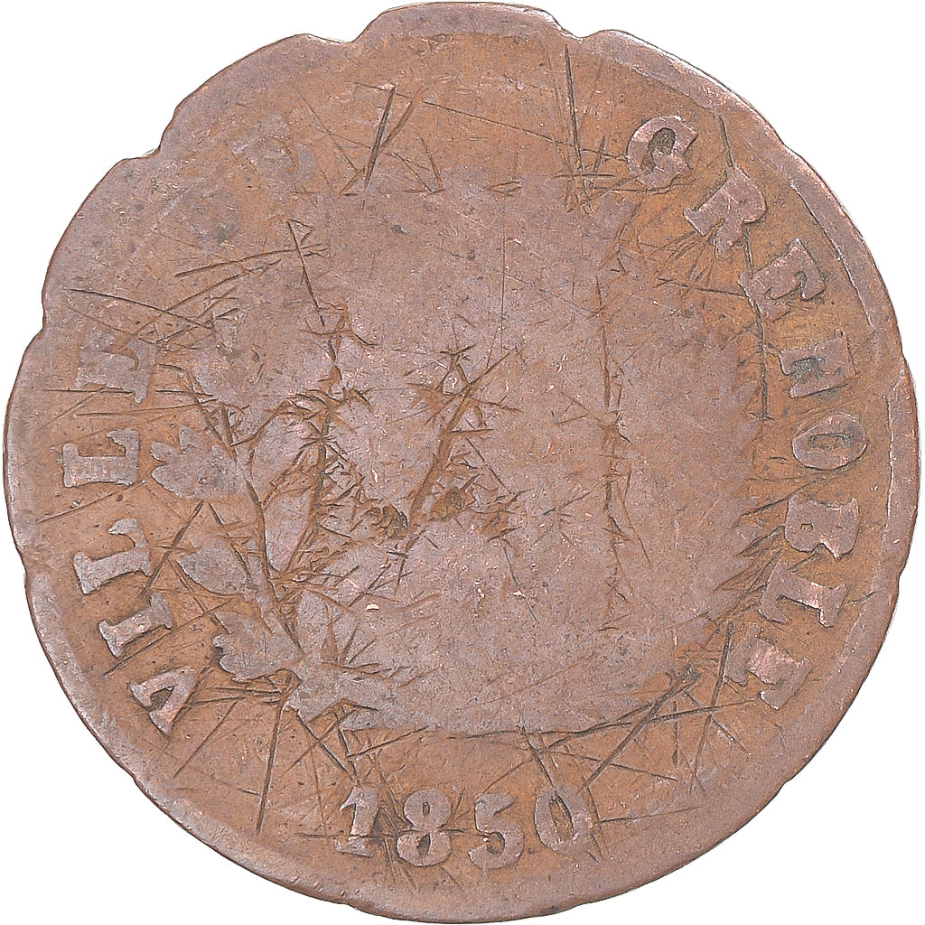 jeton, France, Ville de Grenoble, association alimentaire, Soupe ?, 1850, AB+