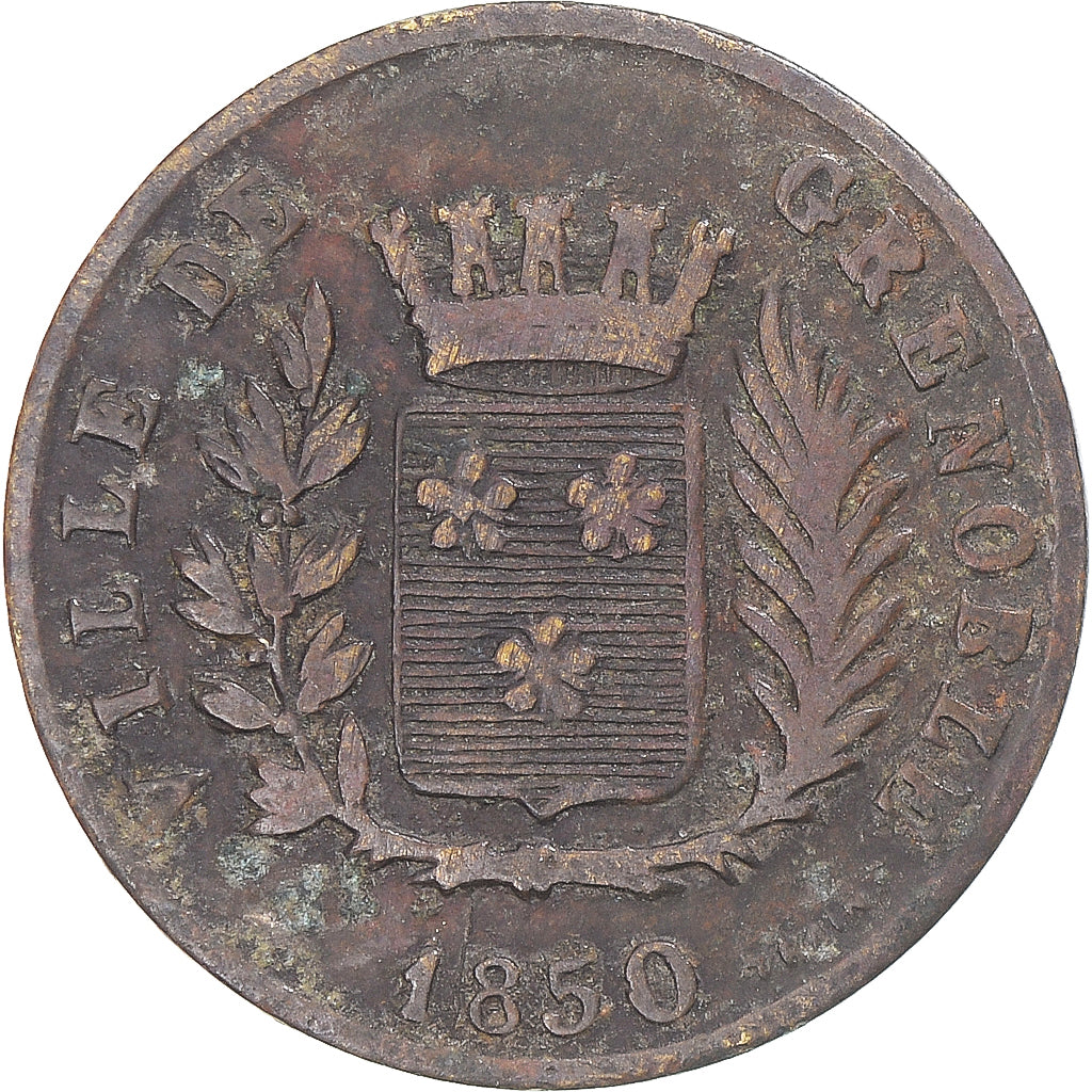 gettone, Francia, Ville de Grenoble, association alimentaire, PAIN, 1850, MB+