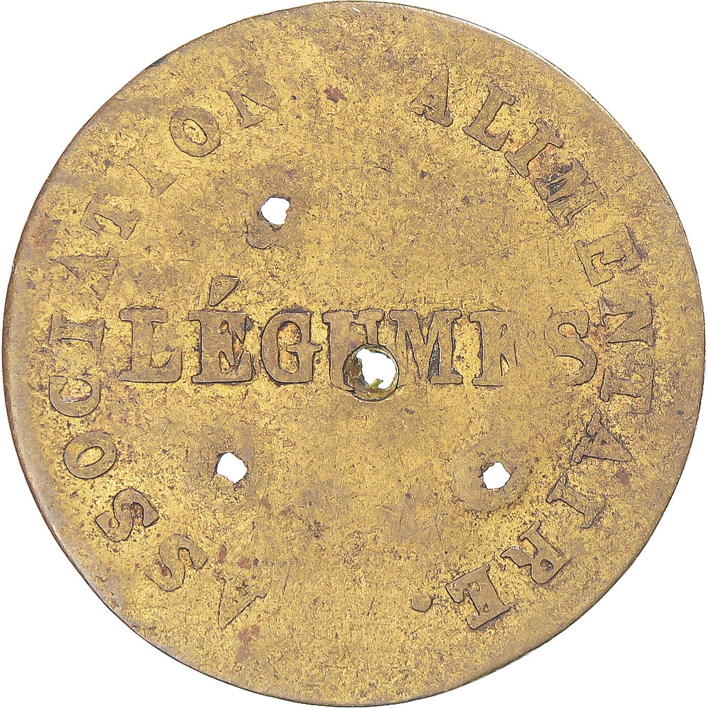 ficha, Francia, Ville de Grenoble, association alimentaire, Légumes, 1850