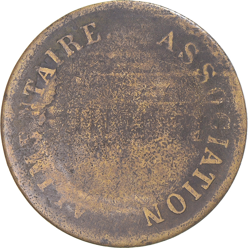 jeton, France, Ville de Grenoble, association alimentaire, Légumes, 1850, TB