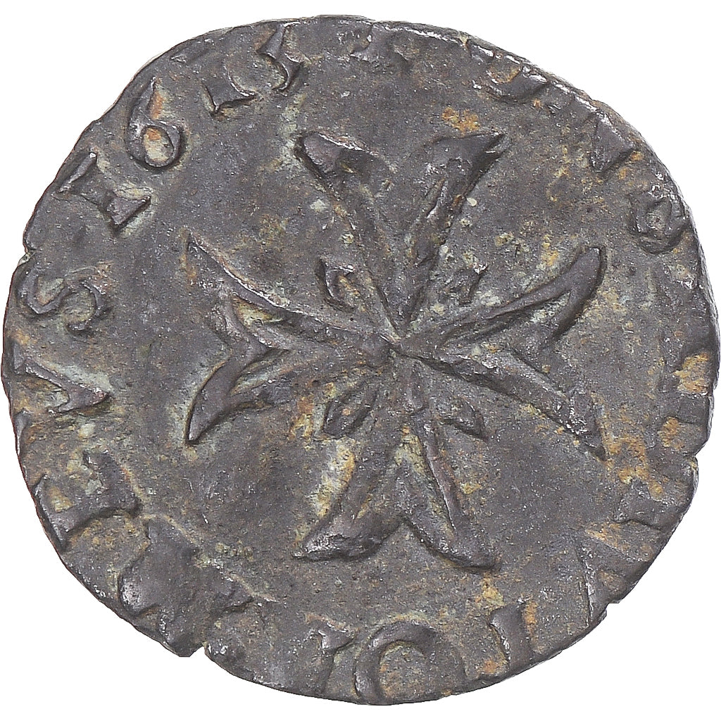 Monnaie, Principauté de Dombes, Marie de Bourbon-Montpensier, Liard, 1615