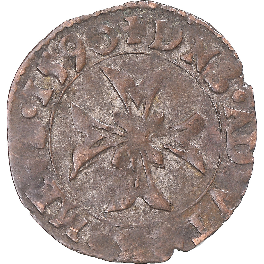 Monnaie, Principauté de Dombes, François II de Montpensier, Liard, 1590