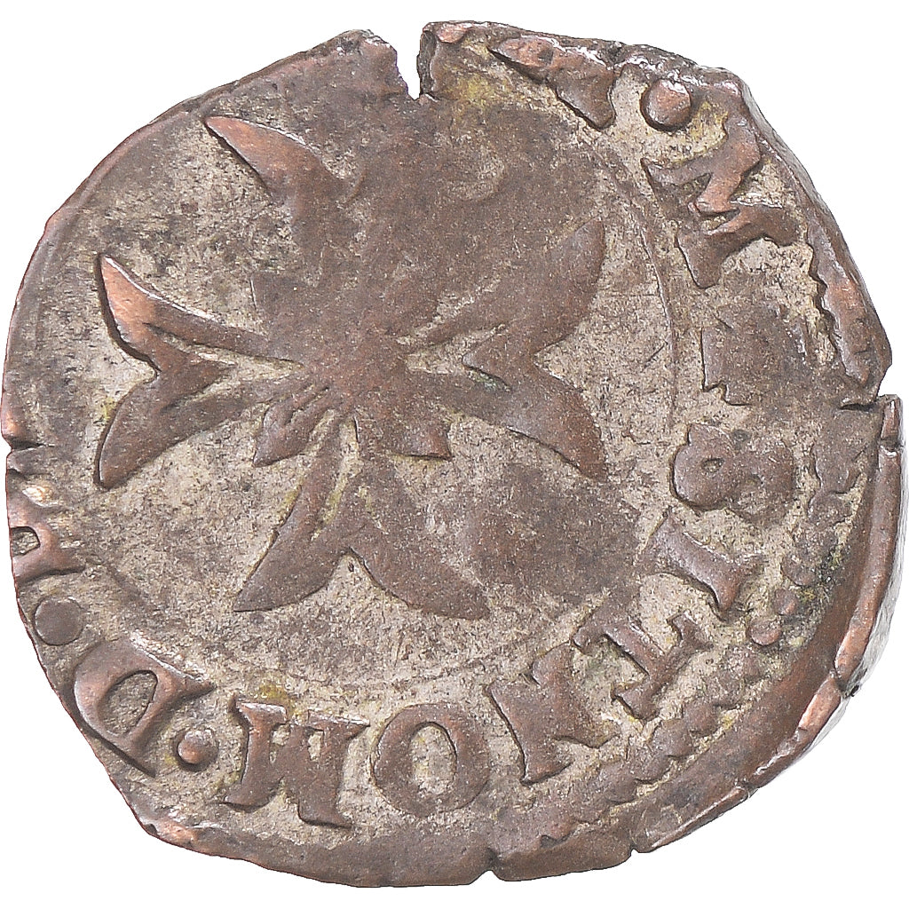 Monnaie, France, Henri III, Liard à la Croix du Saint-Esprit, 1593, Berre, TB+