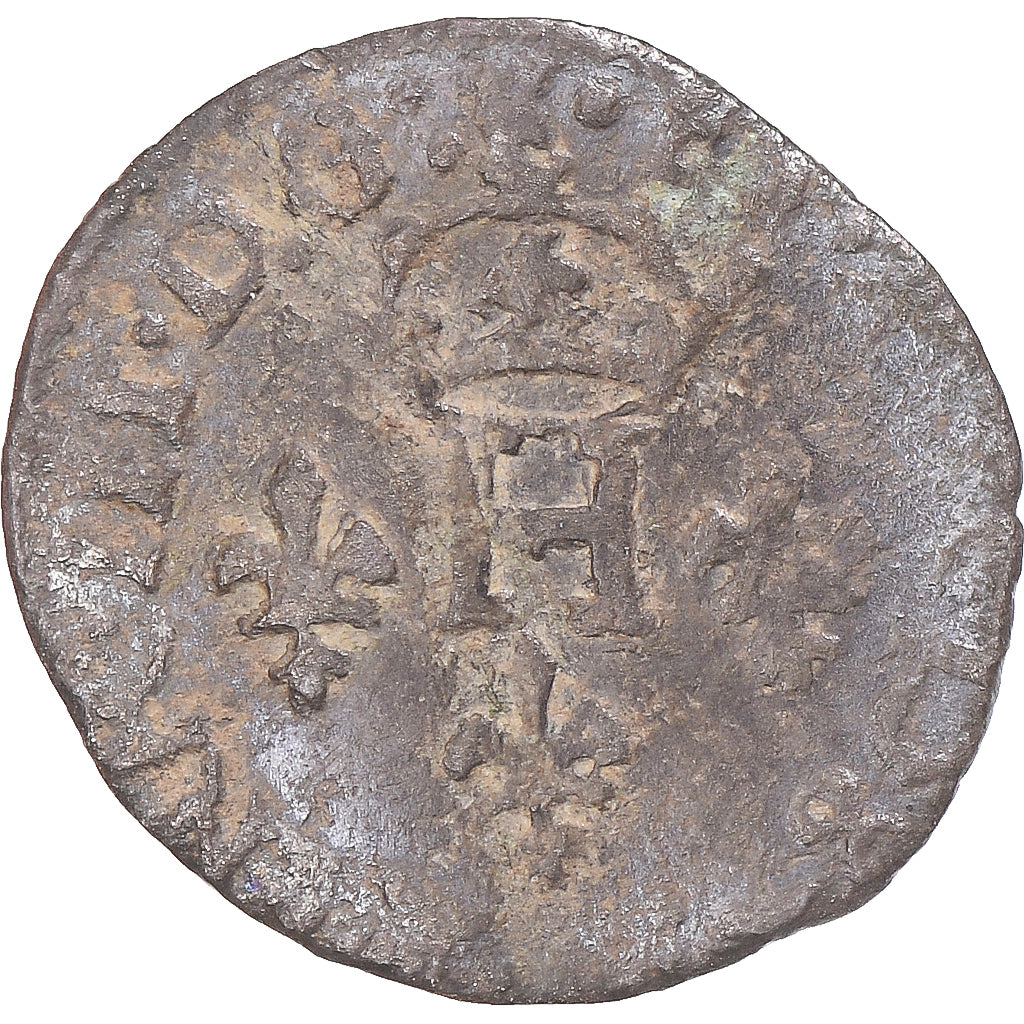 Monnaie, France, Henri III, Liard à la Croix du Saint-Esprit, TB, Billon