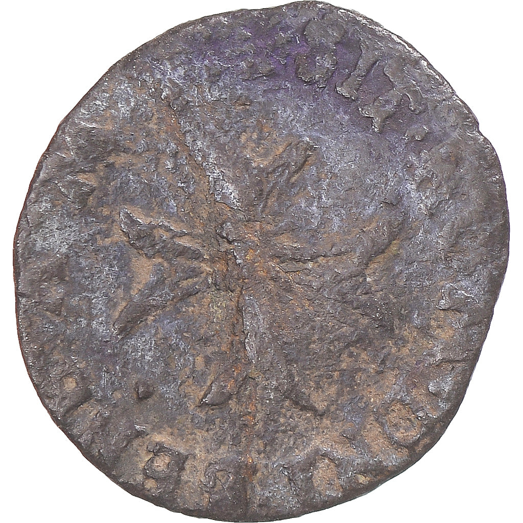 Monnaie, France, Henri III, Liard à la Croix du Saint-Esprit, TB, Billon