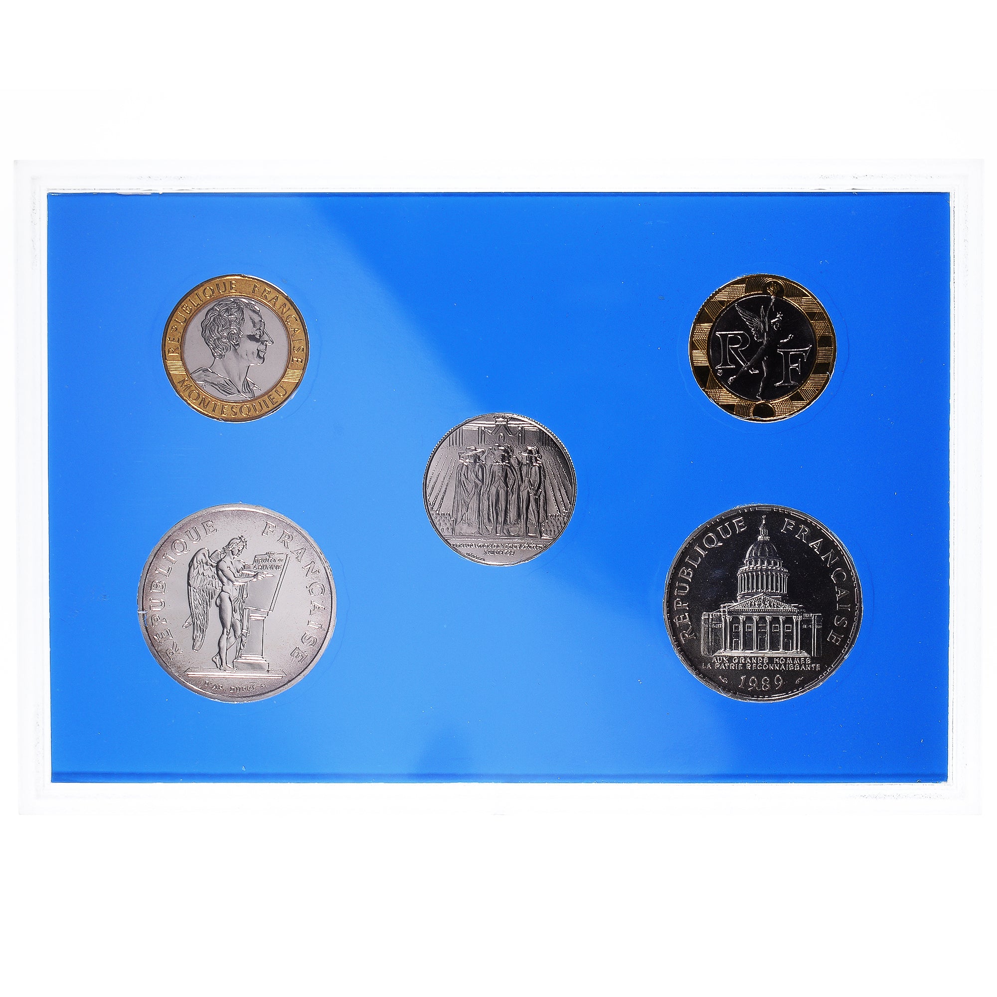 Monnaie, France, Coffret Folon 1 fr. à 100 frs., 1989, MDP, FDC, 740/3000, FDC