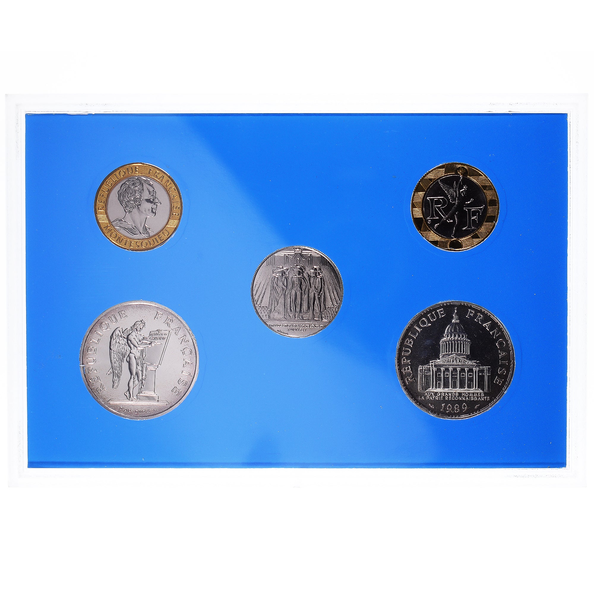 Moneta, Francia, Coffret Folon 1 fr. à 100 frs., 1989, MDP, FDC, 758/3000, FDC
