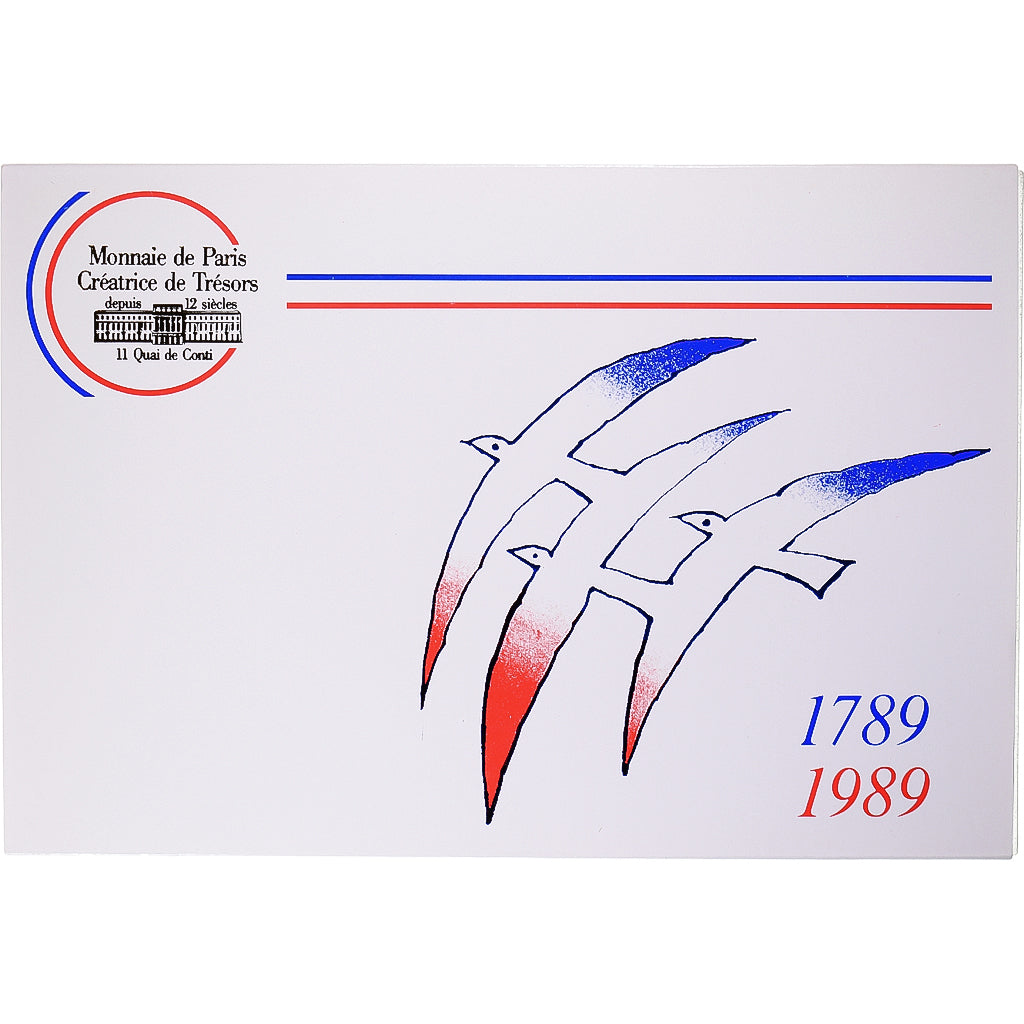 Moneta, Francia, Coffret Folon 1 fr. à 100 frs., 1989, MDP, FDC, 757/3000, FDC