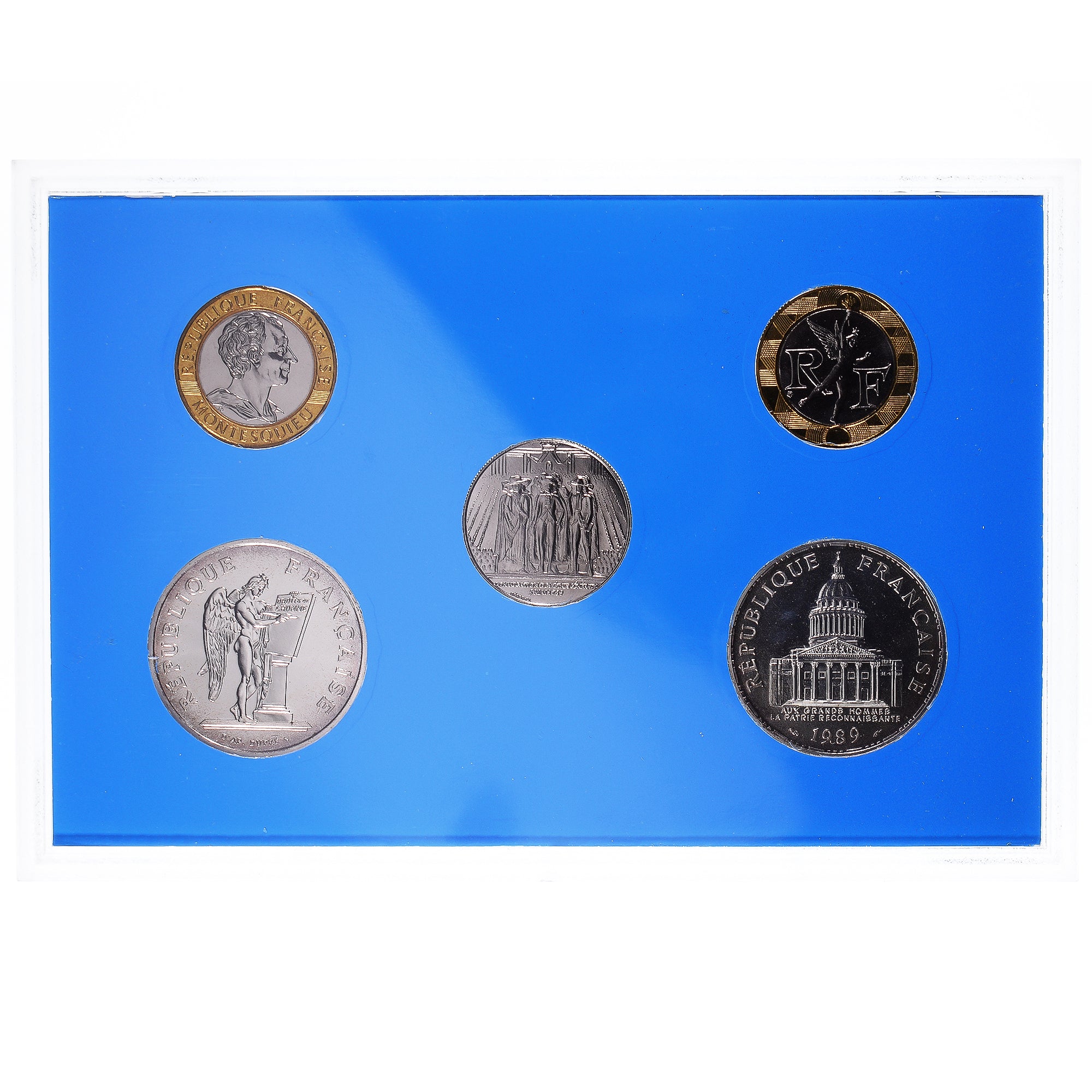 Moneta, Francia, Coffret Folon 1 fr. à 100 frs., 1989, MDP, FDC, 754/3000, FDC