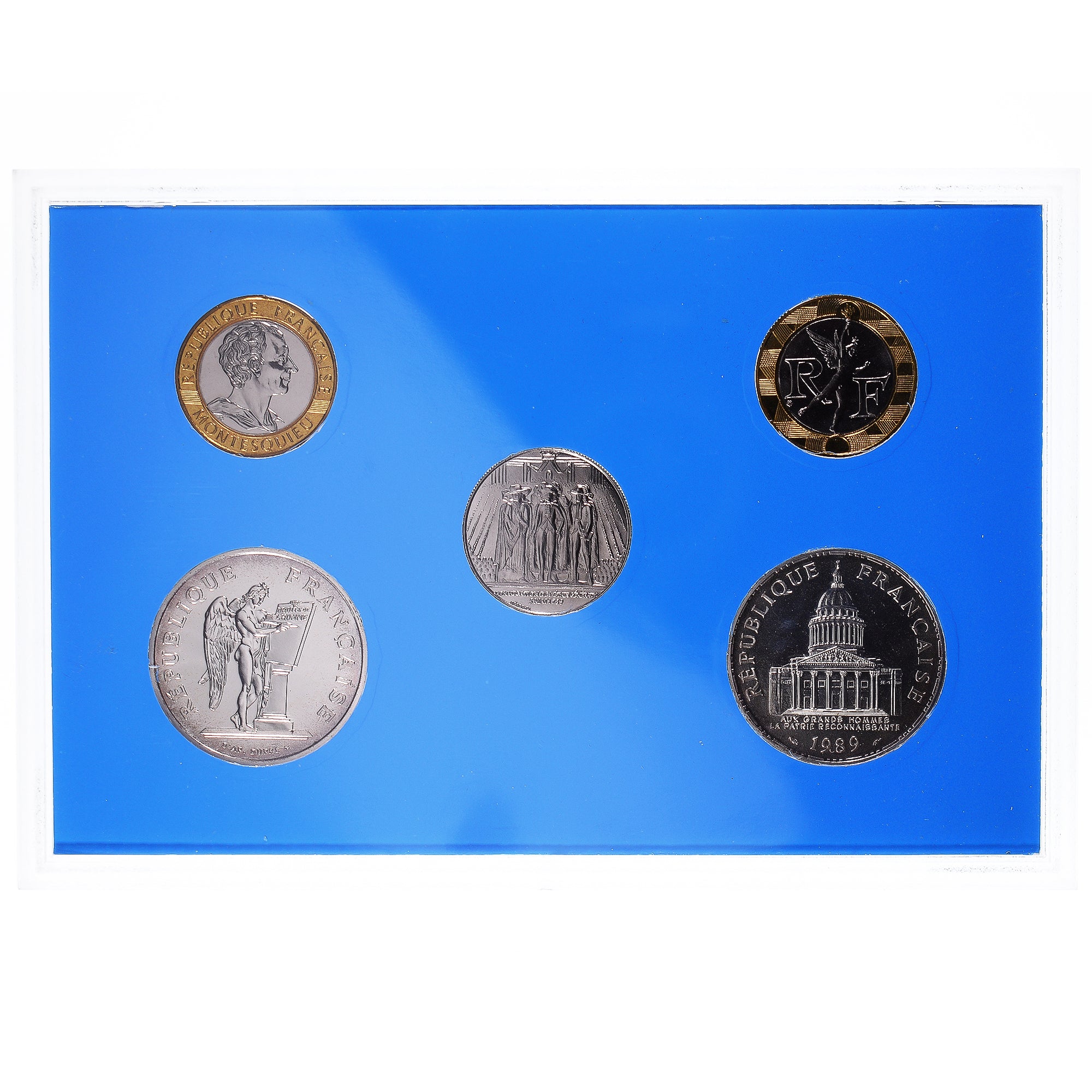 Moneta, Francia, Coffret Folon 1 fr. à 100 frs., 1989, MDP, FDC, 753/3000, FDC