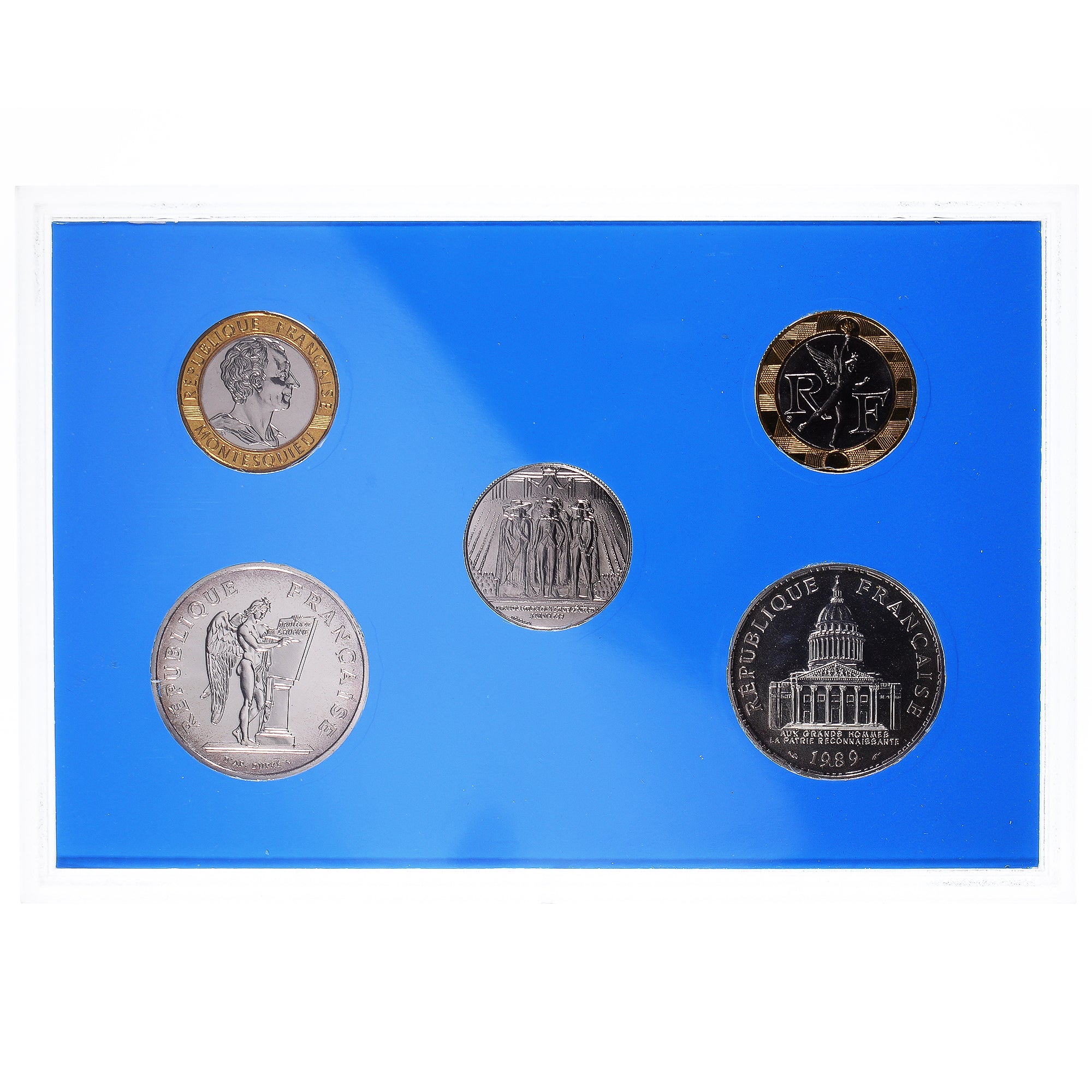 Coin, France, Coffret Folon 1 fr. à 100 frs., 1989, MDP, FDC, 751/3000