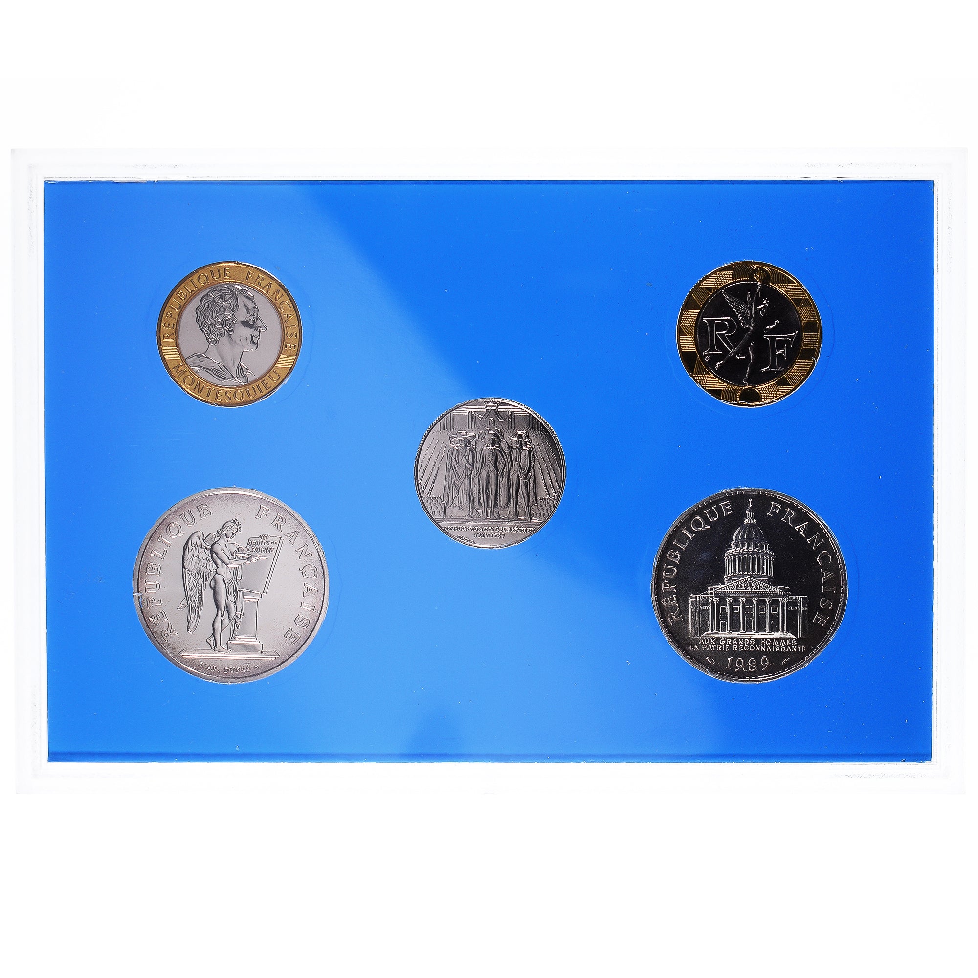 Moneda, Francia, Coffret Folon 1 fr. à 100 frs., 1989, MDP, FDC, 750/3000, FDC