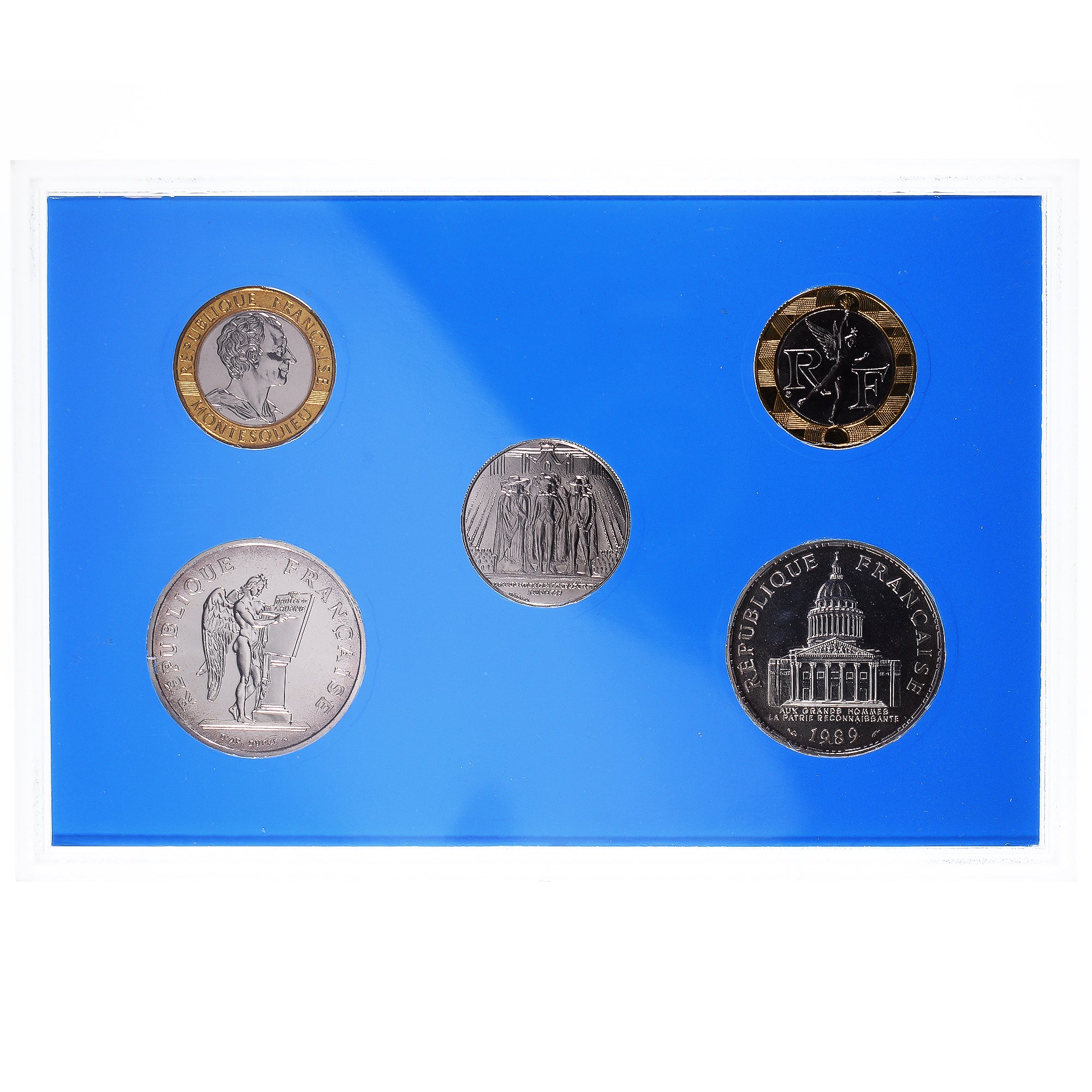 Moneta, Francia, Coffret Folon 1 fr. à 100 frs., 1989, MDP, FDC, 742/3000, FDC