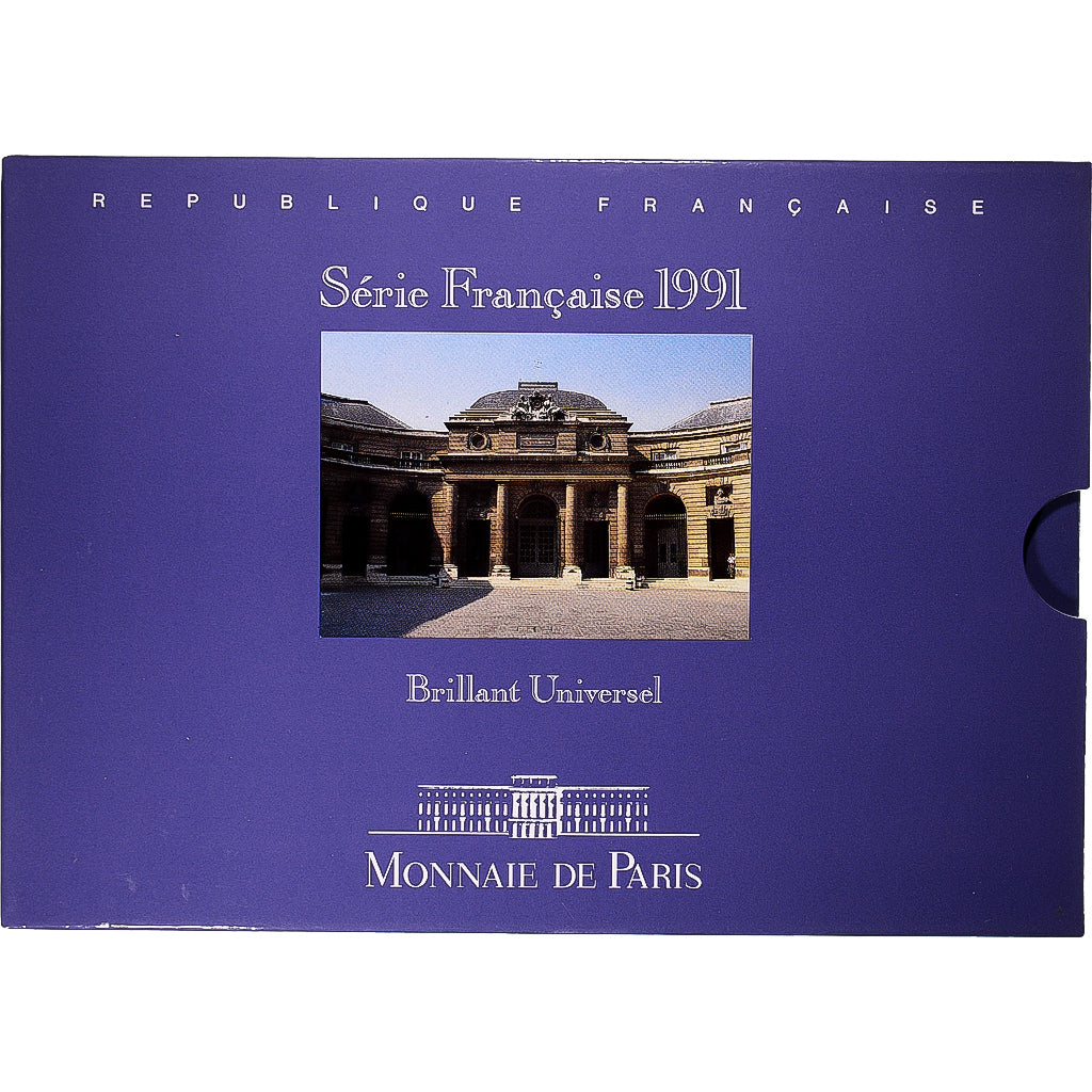 Coin, France, Coffret 1 c. à 10 frs., 1991, Monnaie de Paris, BU, MS(65-70)
