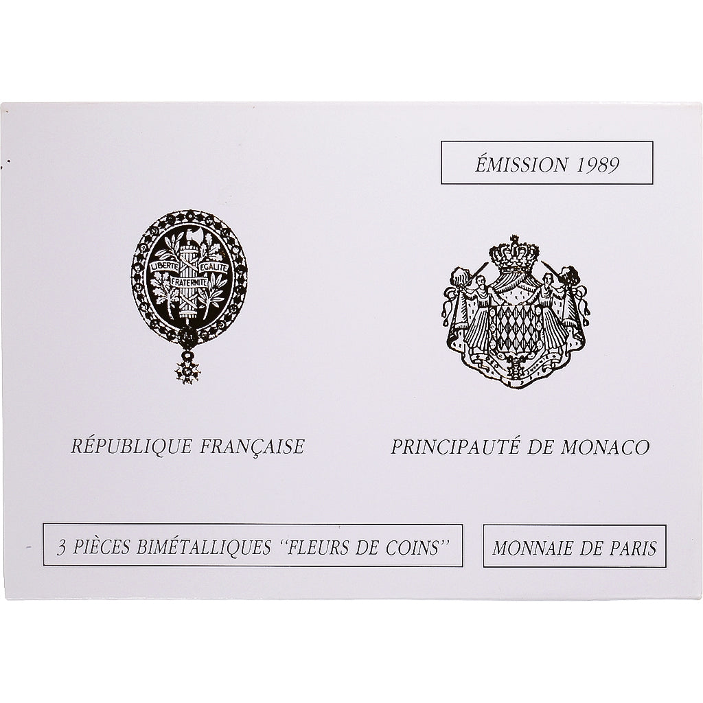 Moneta, Francia, Coffret triptyque 3 x 10 frs., 1989, MDP, FDC, 645/2000, FDC