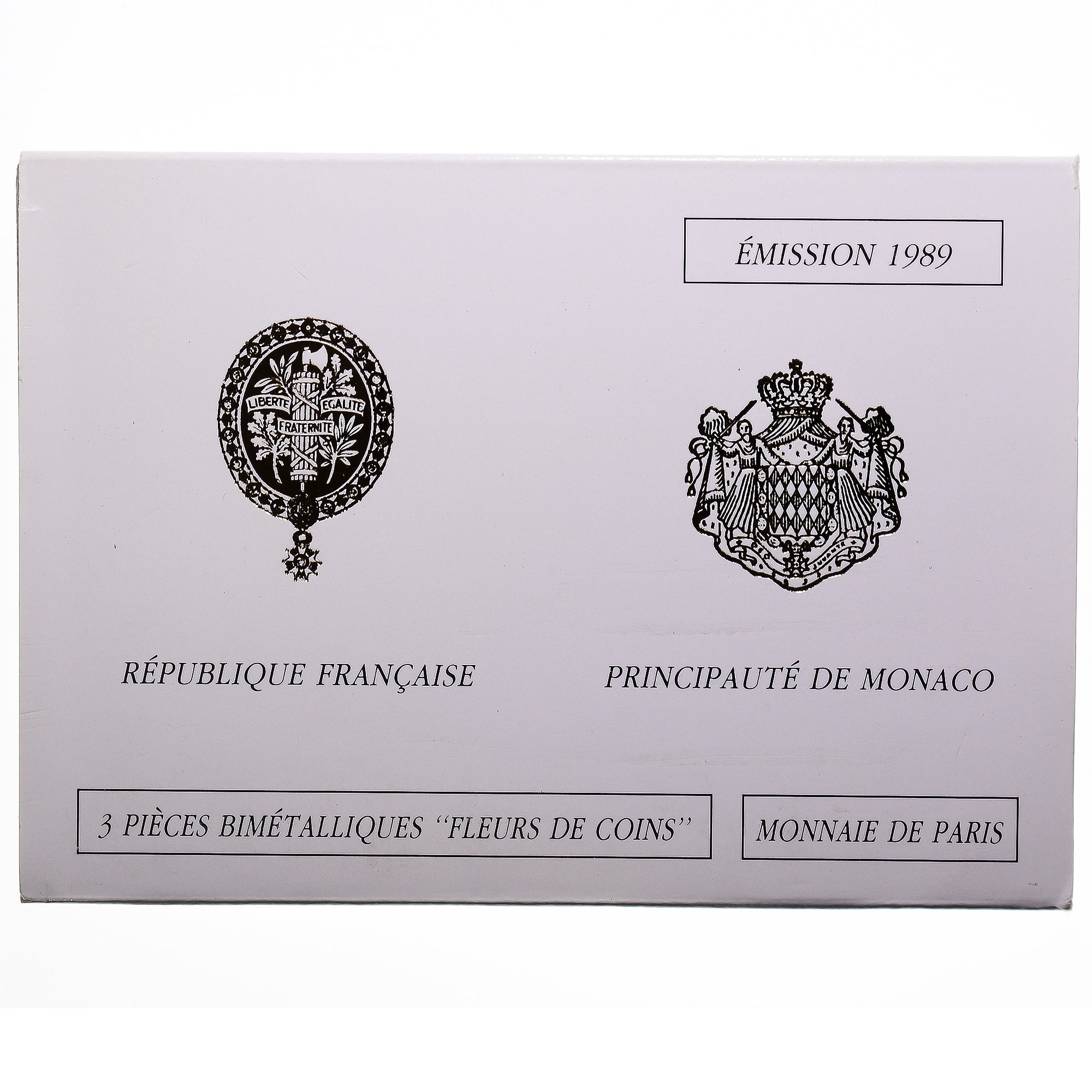 Francia, Coffret triptyque 3 x 10 frs., 1989, MDP, FDC, 636/2000, Bi-metallico
