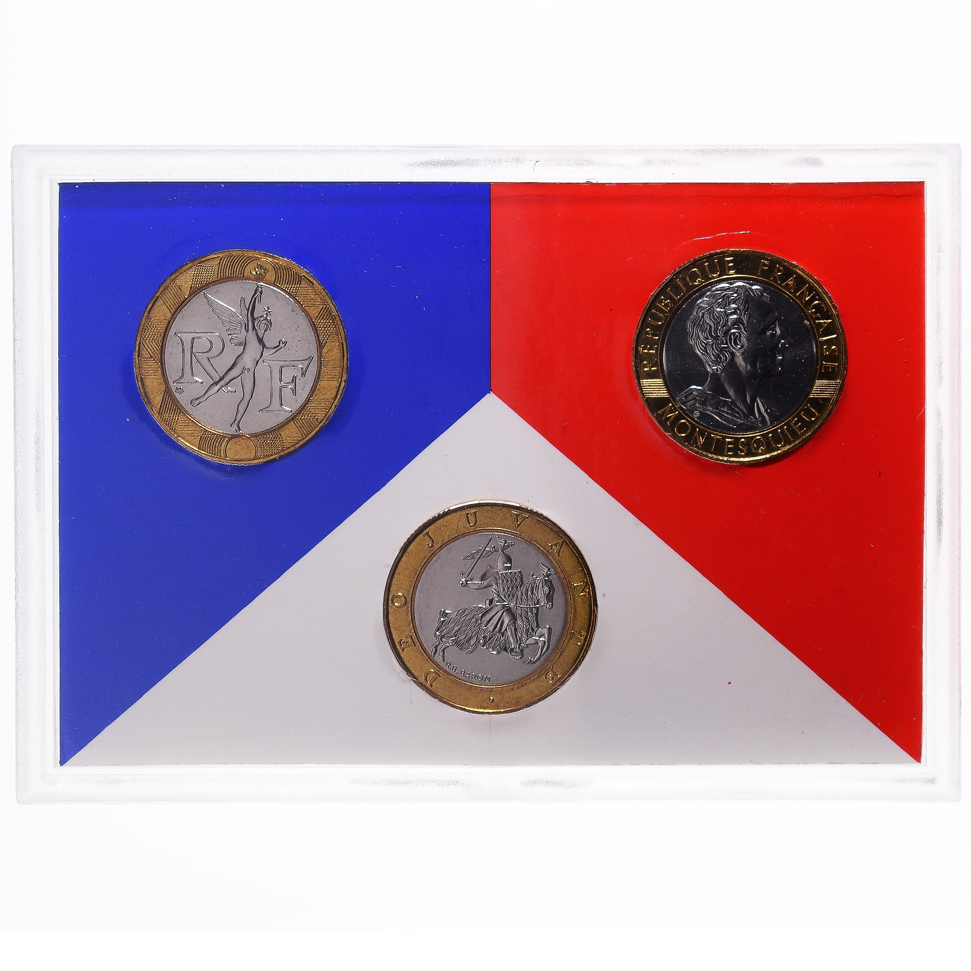 Moneta, Francia, Coffret triptyque 3 x 10 frs., 1989, MDP, FDC, 620/2000, FDC