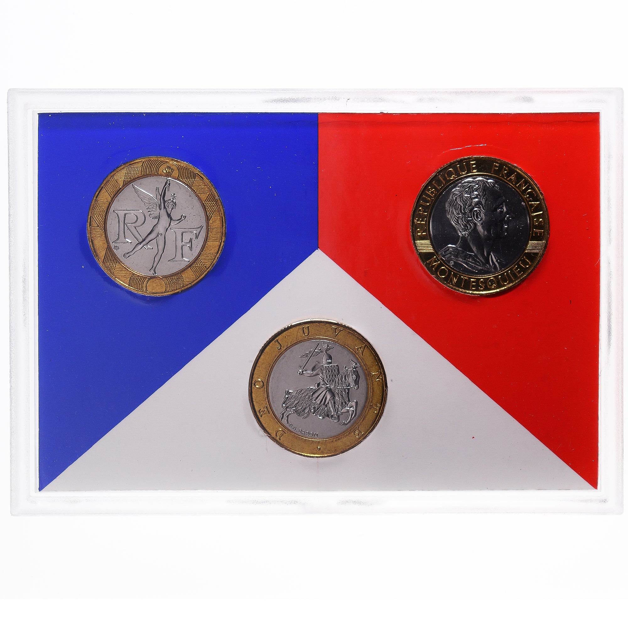 Moneta, Francia, Coffret triptyque 3 x 10 frs., 1989, MDP, FDC, 607/2000, FDC