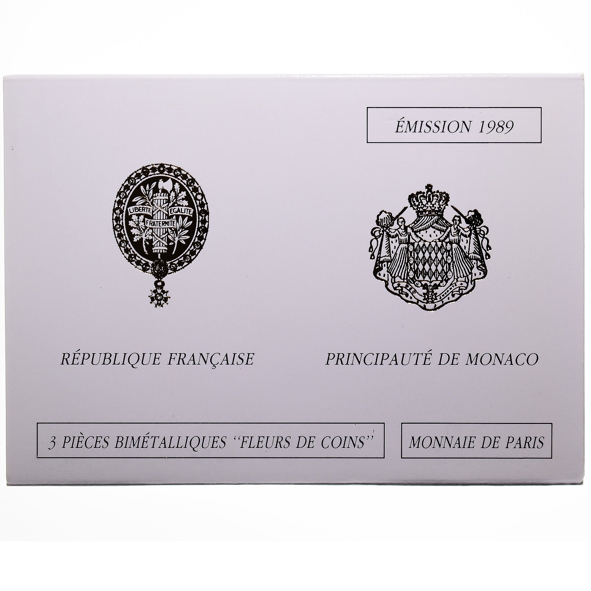 Moneta, Francia, Coffret triptyque 3 x 10 frs., 1989, MDP, FDC, 621/2000, FDC